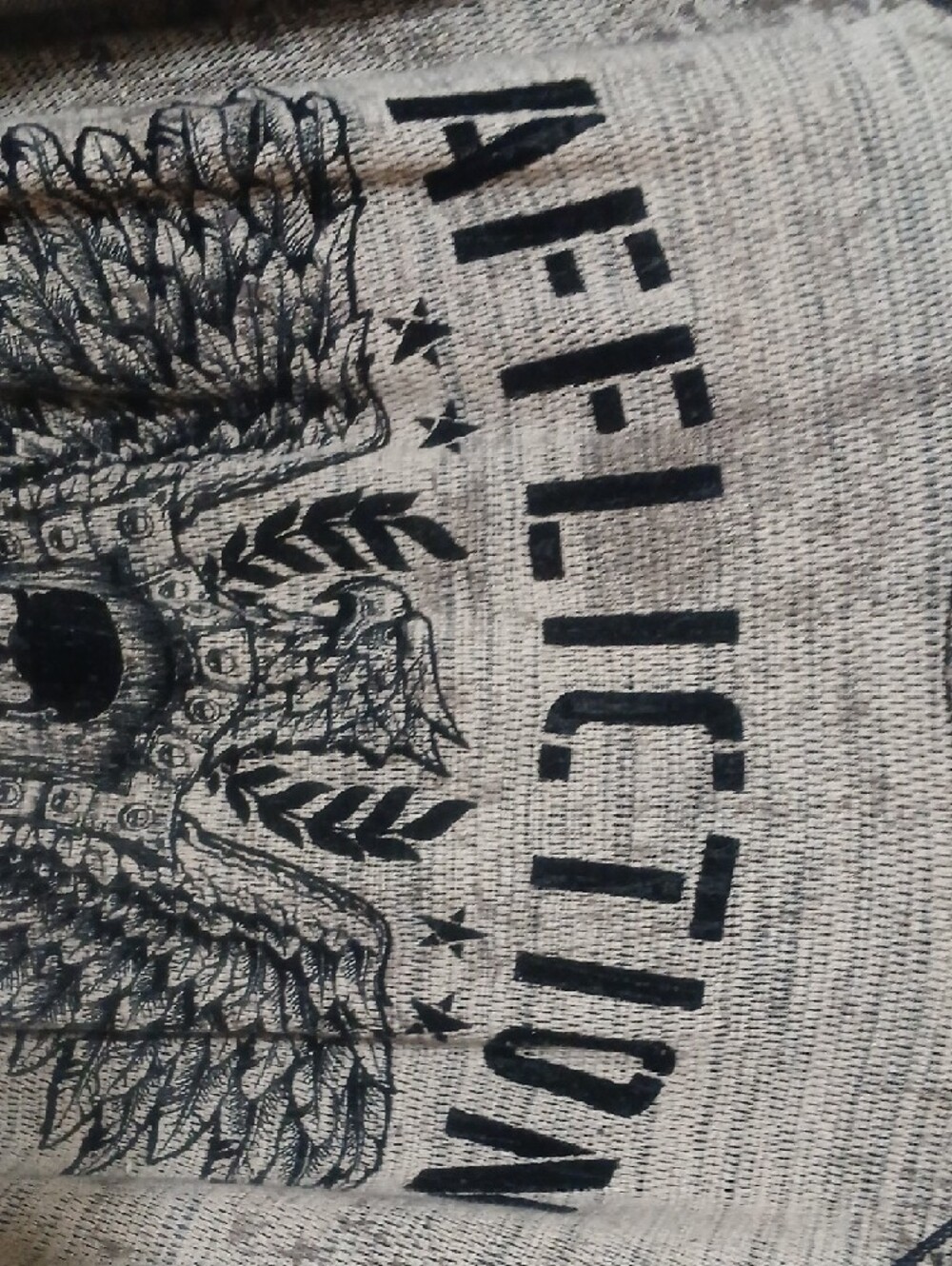 Affliction Beige Long-Sleeve Graphic Crewneck Shirt with Black Print Reversible - Picture 2 of 8